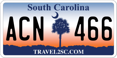 SC license plate ACN466