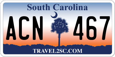 SC license plate ACN467