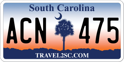 SC license plate ACN475