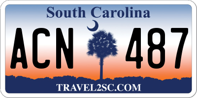 SC license plate ACN487
