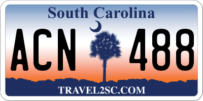 SC license plate ACN488