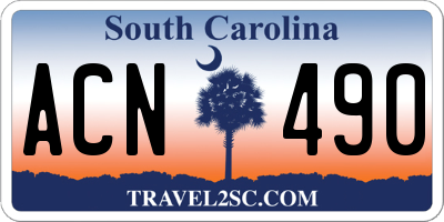 SC license plate ACN490