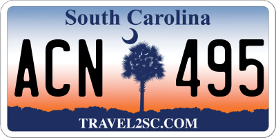 SC license plate ACN495