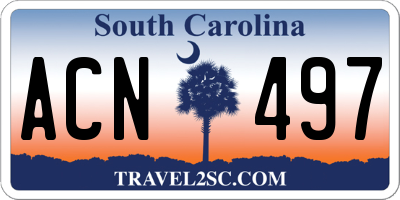 SC license plate ACN497