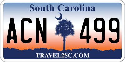SC license plate ACN499