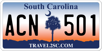 SC license plate ACN501