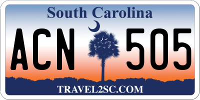 SC license plate ACN505