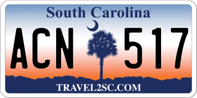 SC license plate ACN517