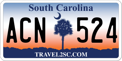 SC license plate ACN524