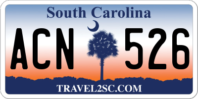 SC license plate ACN526