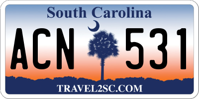 SC license plate ACN531