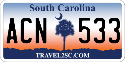 SC license plate ACN533