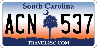 SC license plate ACN537