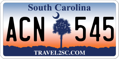 SC license plate ACN545