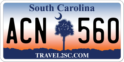 SC license plate ACN560