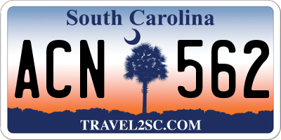 SC license plate ACN562