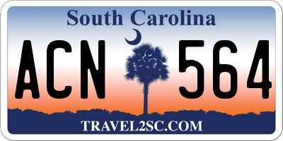 SC license plate ACN564