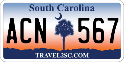SC license plate ACN567