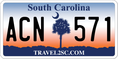 SC license plate ACN571