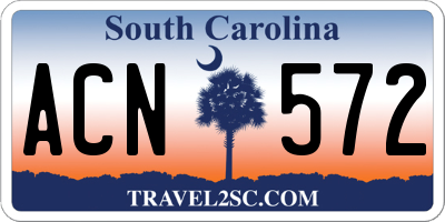 SC license plate ACN572