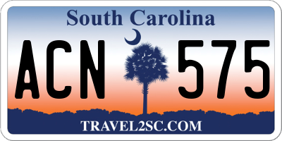 SC license plate ACN575