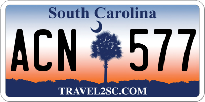 SC license plate ACN577