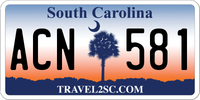 SC license plate ACN581