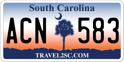 SC license plate ACN583