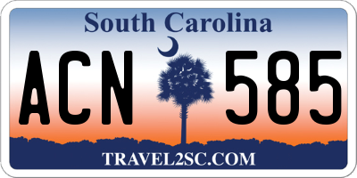 SC license plate ACN585