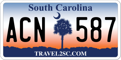 SC license plate ACN587