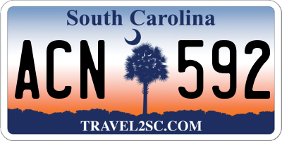 SC license plate ACN592