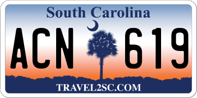 SC license plate ACN619