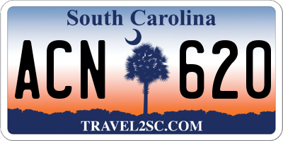 SC license plate ACN620