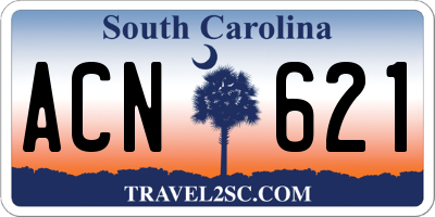 SC license plate ACN621