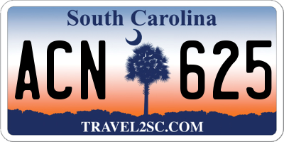 SC license plate ACN625