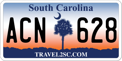 SC license plate ACN628
