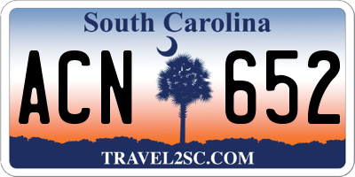 SC license plate ACN652