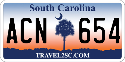 SC license plate ACN654