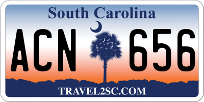 SC license plate ACN656