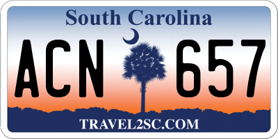 SC license plate ACN657
