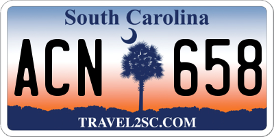 SC license plate ACN658