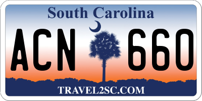SC license plate ACN660