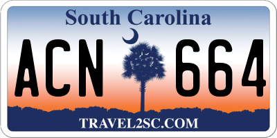 SC license plate ACN664
