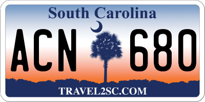 SC license plate ACN680