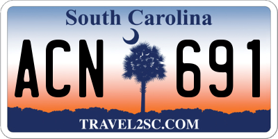 SC license plate ACN691