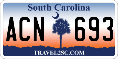 SC license plate ACN693