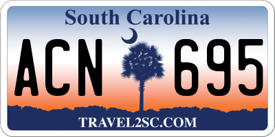 SC license plate ACN695