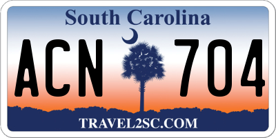 SC license plate ACN704