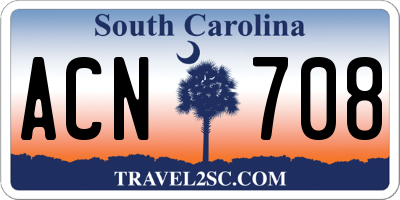 SC license plate ACN708