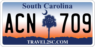 SC license plate ACN709